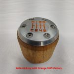 Satin Hickory with Orange Shift Pattern